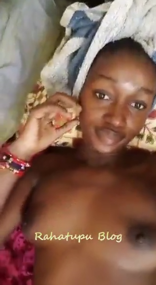 Horny lady is begging for a strong bull